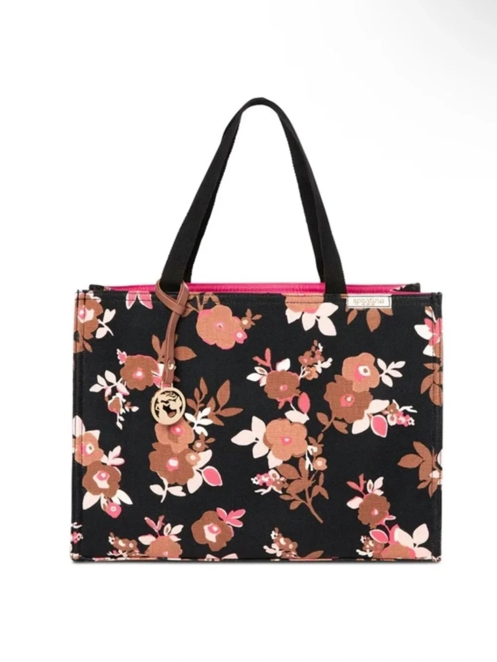 Spartina 449 NWT Black Floral Multi Verdier Market Tote